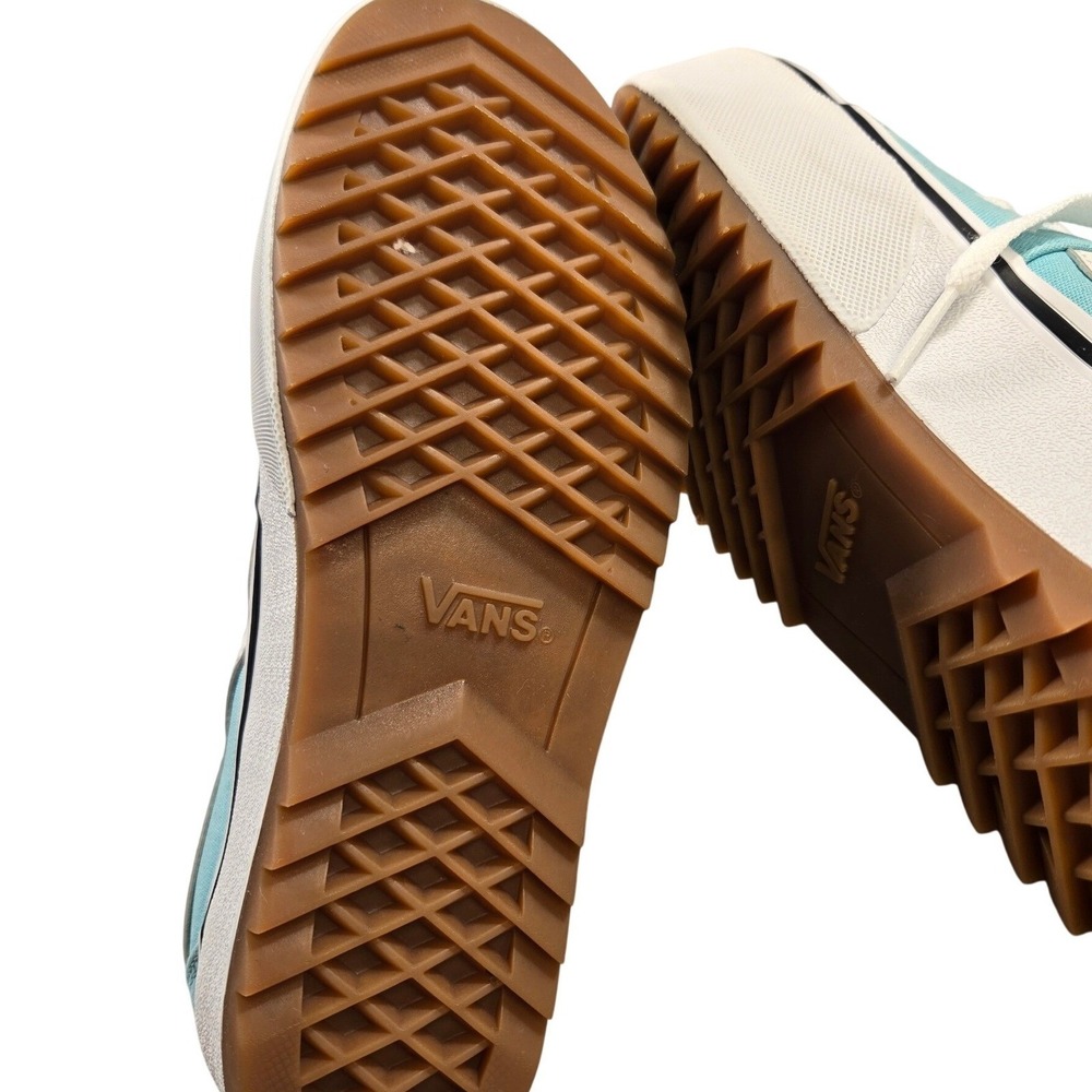 Vans Sk8-Hi Stacked Aqua Blue Platform High Top Sneakers Womens 7 VN0A4BTWA0S - Picture 8 of 10